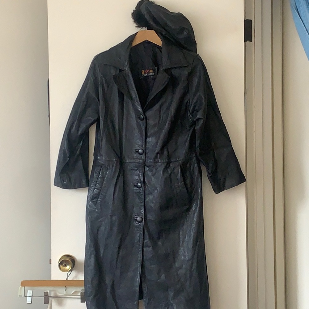 Hand made real leather coat